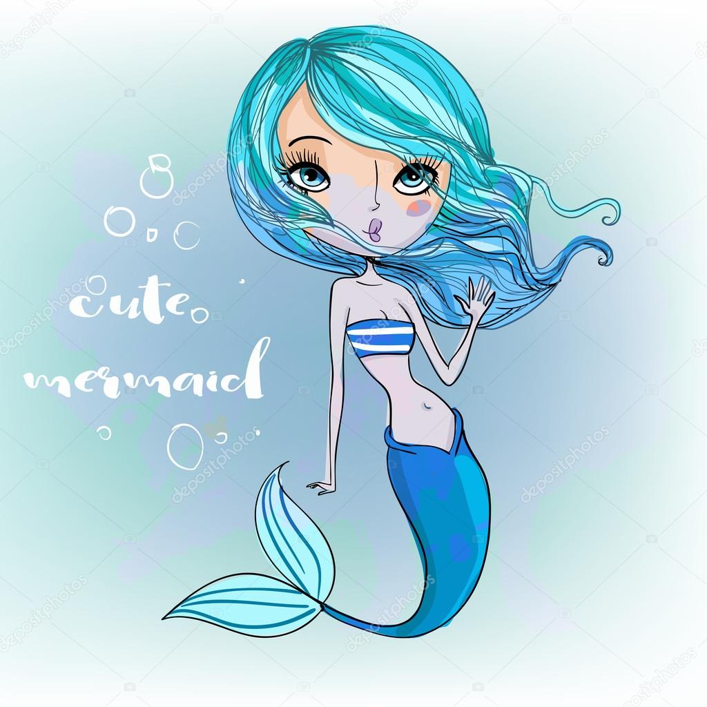 cute cartoon mermaid