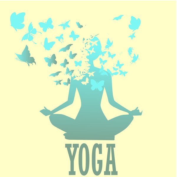 Летняя девушка в позе Лотоса
