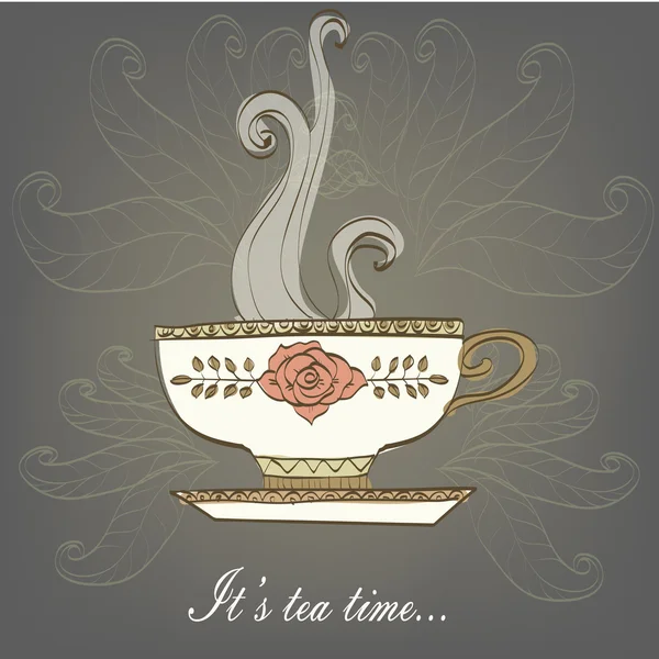 Cute cup of tea — Stock Vector