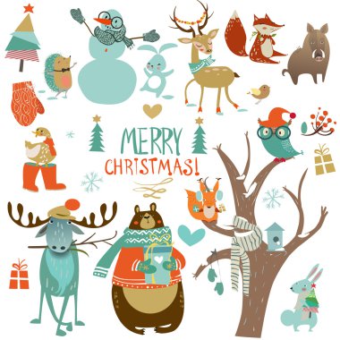 vahşi hayvanlar ile Noel
