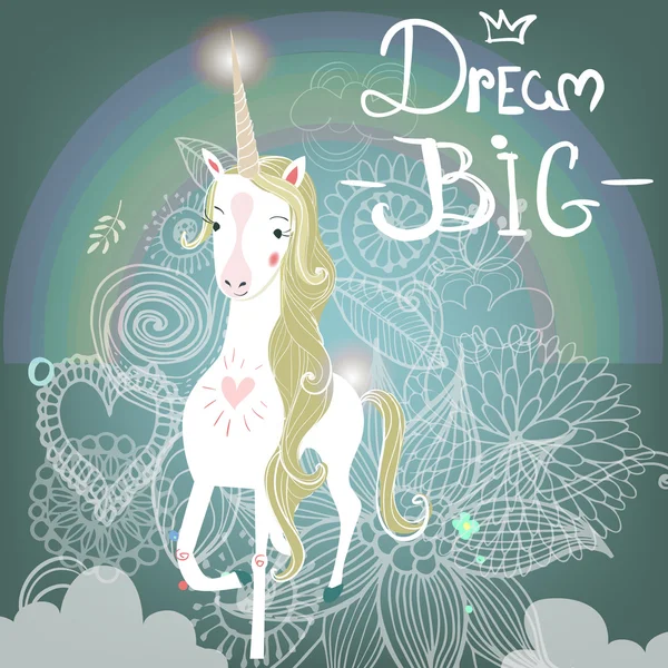 Tatlı tek boynuzlu at çizgi filmi.