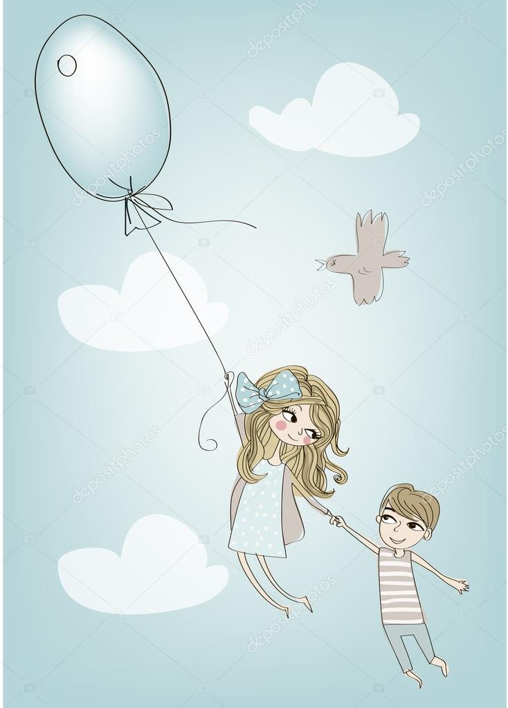 A volar....! Depositphotos_89109888-stock-illustration-flying-girl-and-boy-with