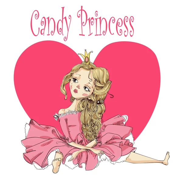 Linda princesa caramelo — Vector de stock