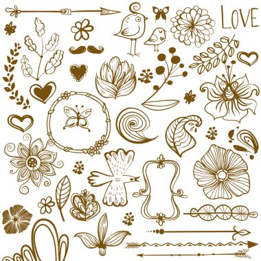 çiçek süsleri el çekilmiş