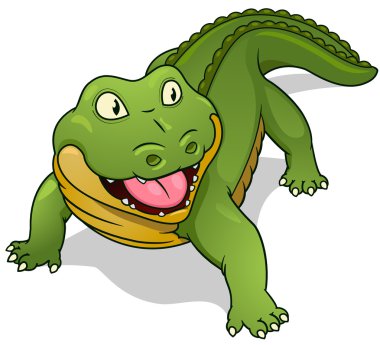 Timsah vektör çizim karikatür.