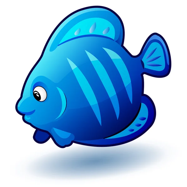 Cute cartoon small fish. Vector clip art illustration with simple gradients. — Stock Vector