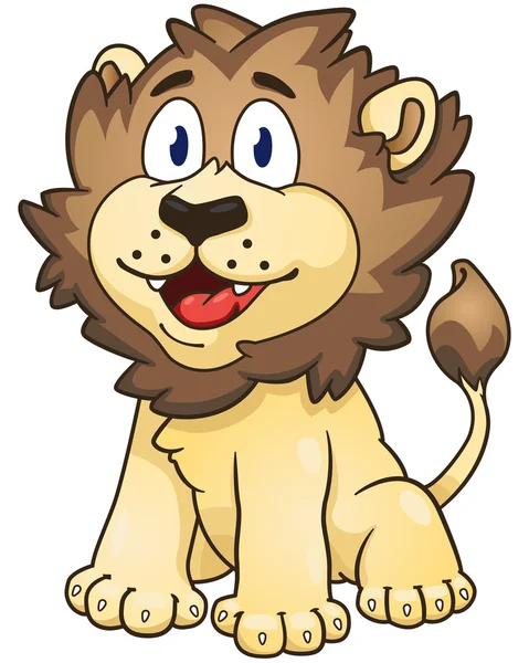 Lion de bande dessinée. Illustration vectorielle avec des dégradés simples . — Image vectorielle