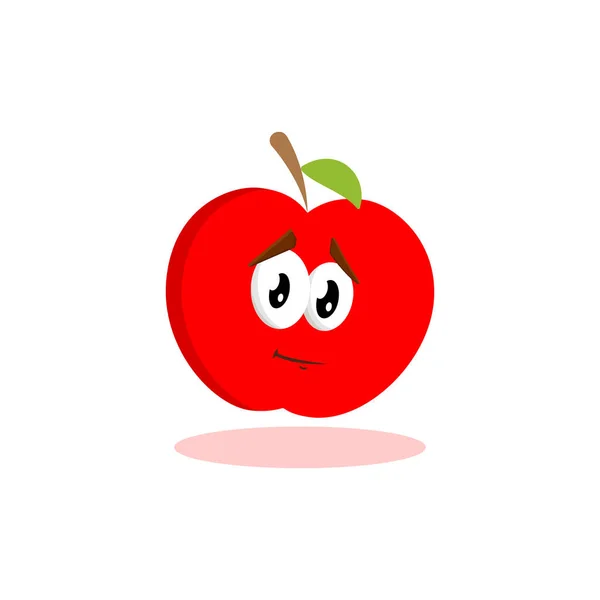 Simge pozu ve ifade tarzıyla Apple logo maskotu vektörü