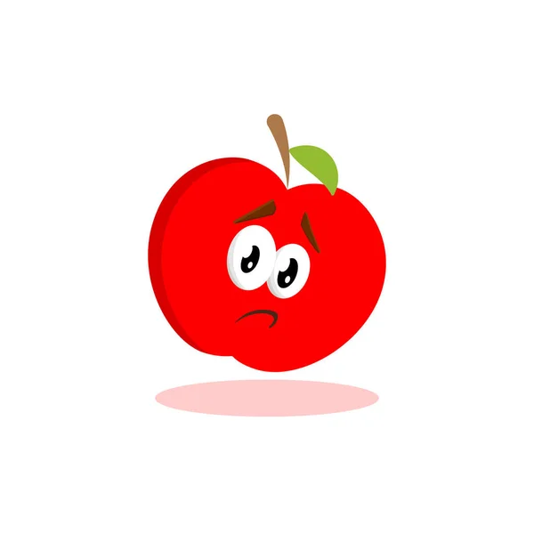 Simge pozu ve ifade tarzıyla Apple logo maskotu vektörü