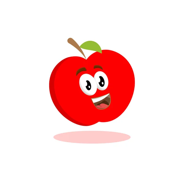 Simge pozu ve ifade tarzıyla Apple logo maskotu vektörü