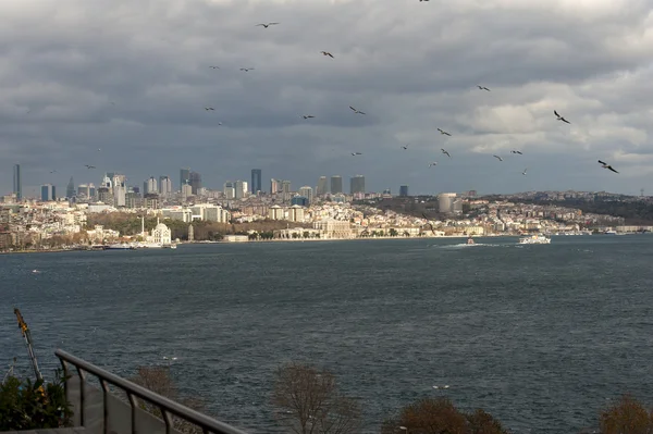 Biri Dolmabahçe Sarayı Istanbul dünyanın en görkemli saraylar. Boğaz manzarası.