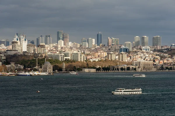 Один из самых гламурных дворцов в мире Dolmabahce Palace Istanbul. Вид из Босфора . — стоковое фото