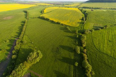 Sarı alanda havadan görünümü