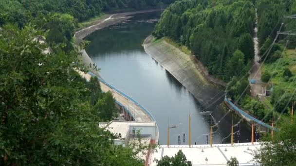 Jihlava Nehri Ndeki Dalesice Hidroelektrik Santrali Trebiç Bölgesi Çek Cumhuriyeti — Stok video