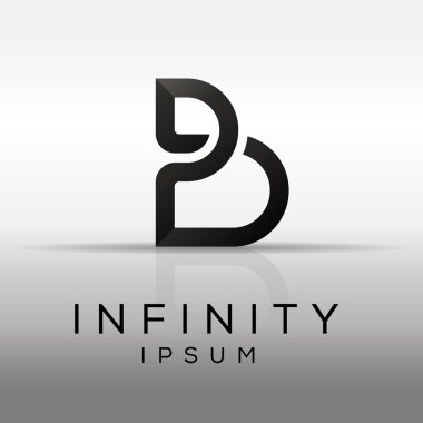 Soyut Abc harf B logosu.