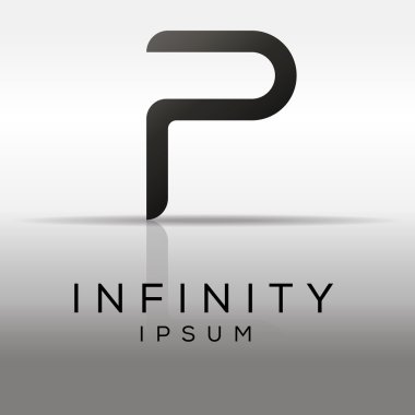 Soyut Abc harf P logo.