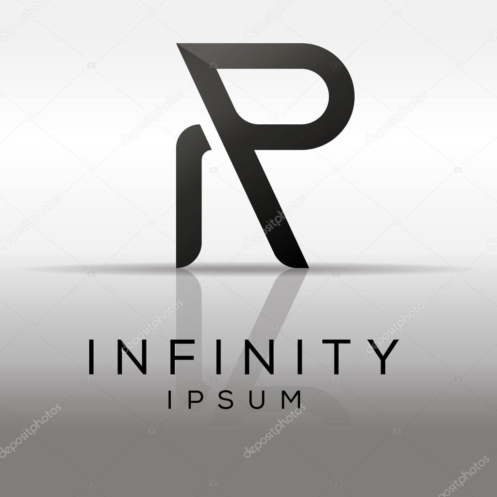 Elegant minimal letter symbol. Alphabet letter R logo design. Vector illustration.