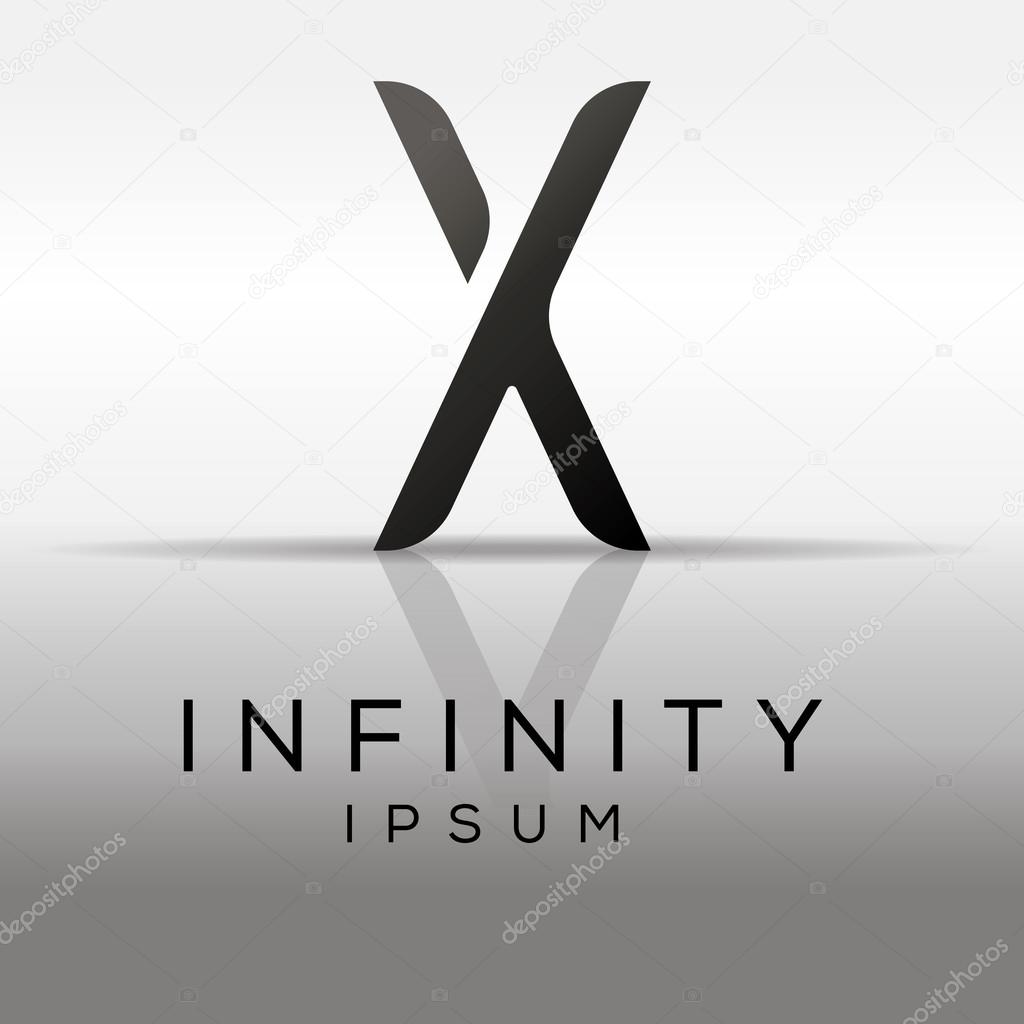 Abstract ABC letter logo. Typographic letter X logo design with saple text. Vector illustration.