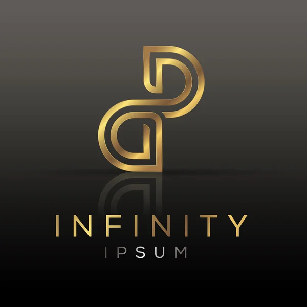 Infinity logotyp mall. — Stock vektor