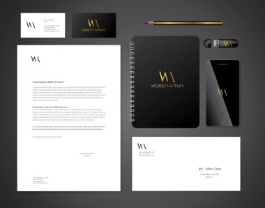 en az stil kurumsal kimlik şablonu.