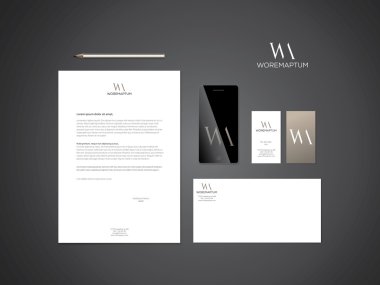 en az stil kurumsal kimlik şablonu.