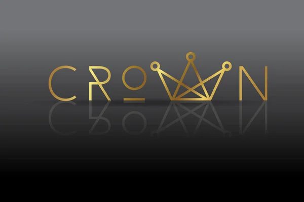 Modelo de logotipo com símbolo da coroa —  Vetores de Stock