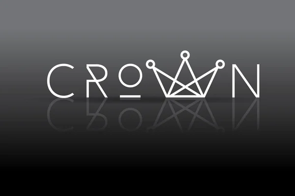 Modelo de logotipo com símbolo da coroa —  Vetores de Stock