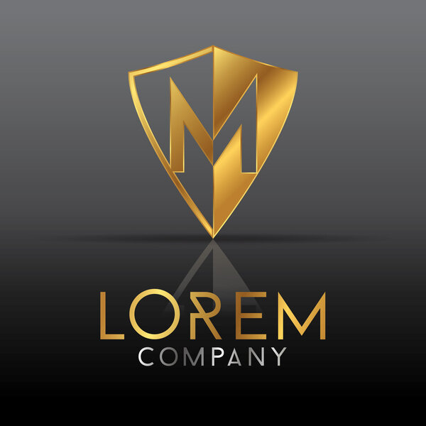 Letter in shield logo design