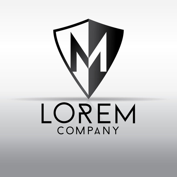 Letter in shield logo design