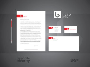 Corporate identity template clipart