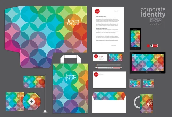 Color corporate identity template design — Stock Vector