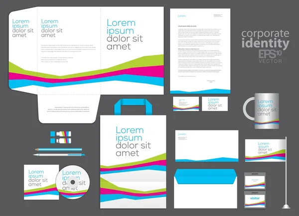 Design der Corporate Identity — Stockvektor