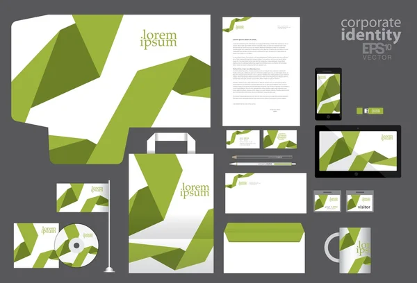 Farbe Corporate Identity Vorlage Design lizenzfreie Stockillustrationen