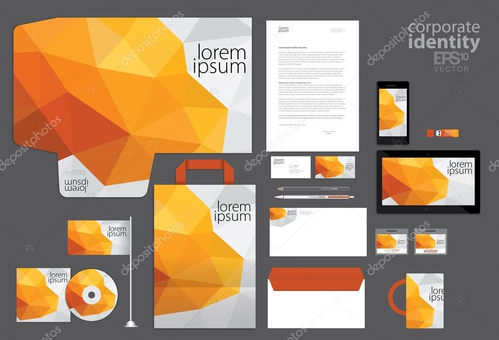 Color corporate identity template design