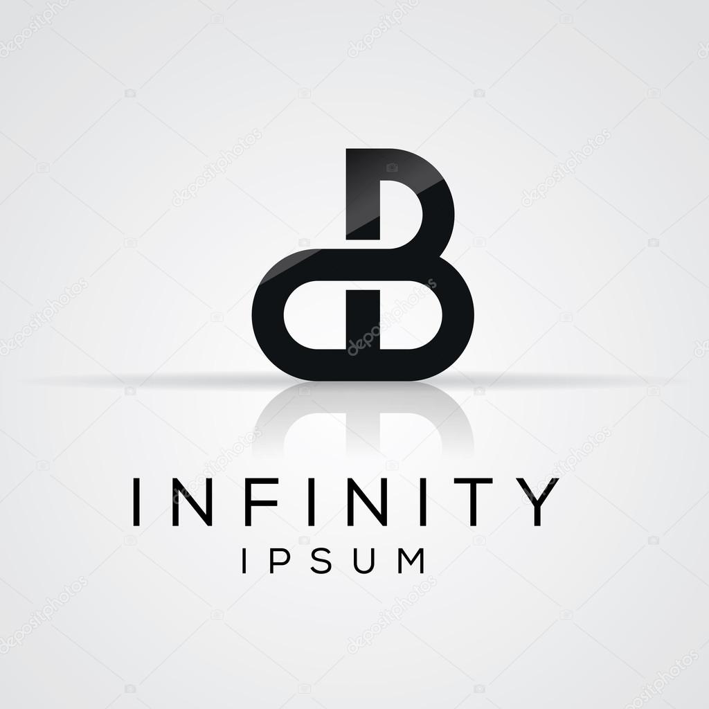 Elegant minimal DB letters symbol. Alphabet logo design. Vector illustration.