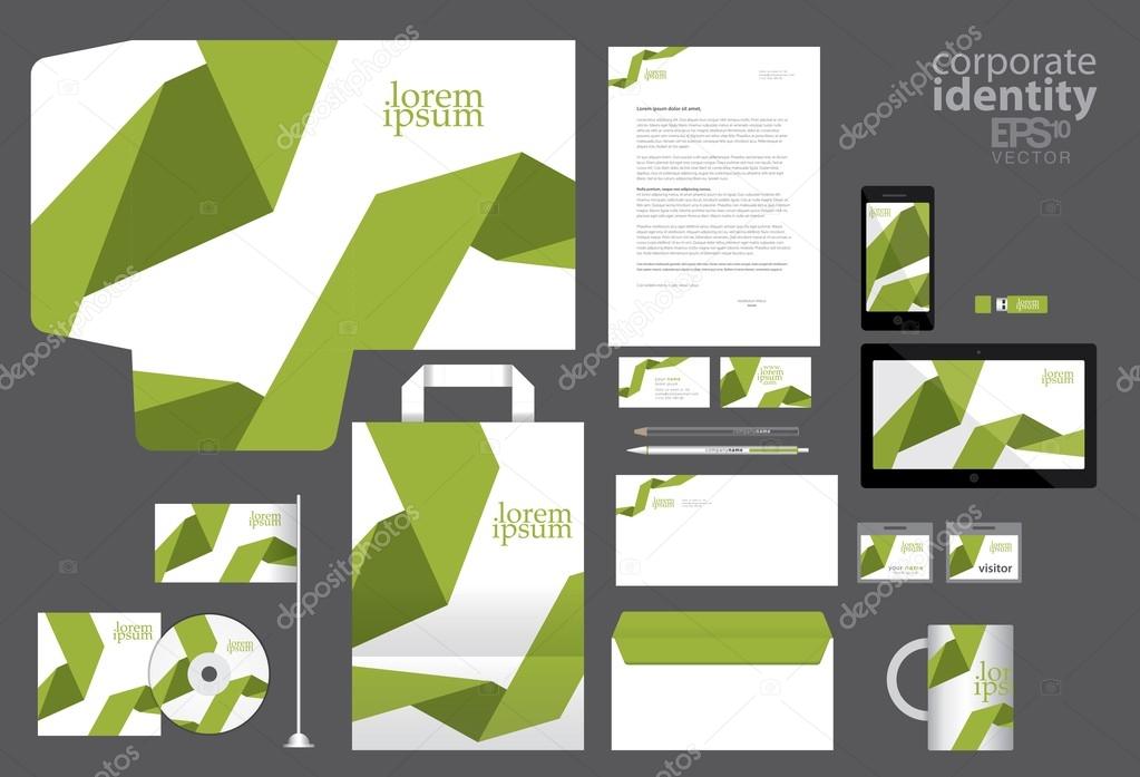 Color corporate identity template design