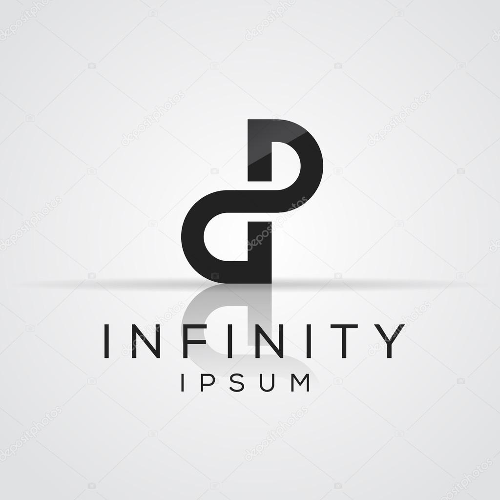 Elegant minimal DP letters symbol. Alphabet logo design. Vector illustration.
