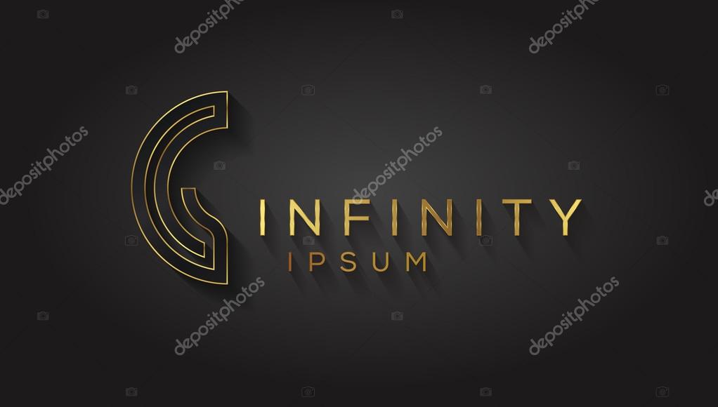 Elegant black and gold alphabet C letter logo. Vector illustration.