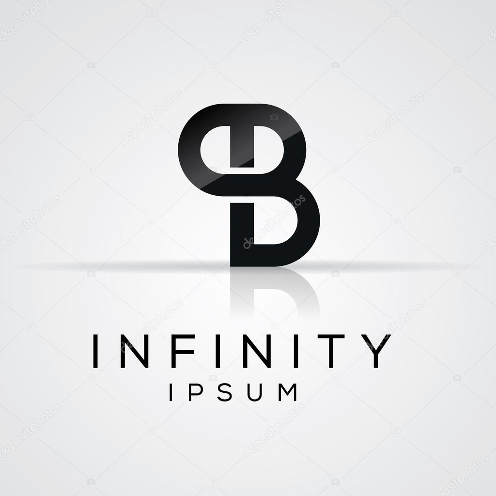 Elegant minimal letter symbol. Alphabet design