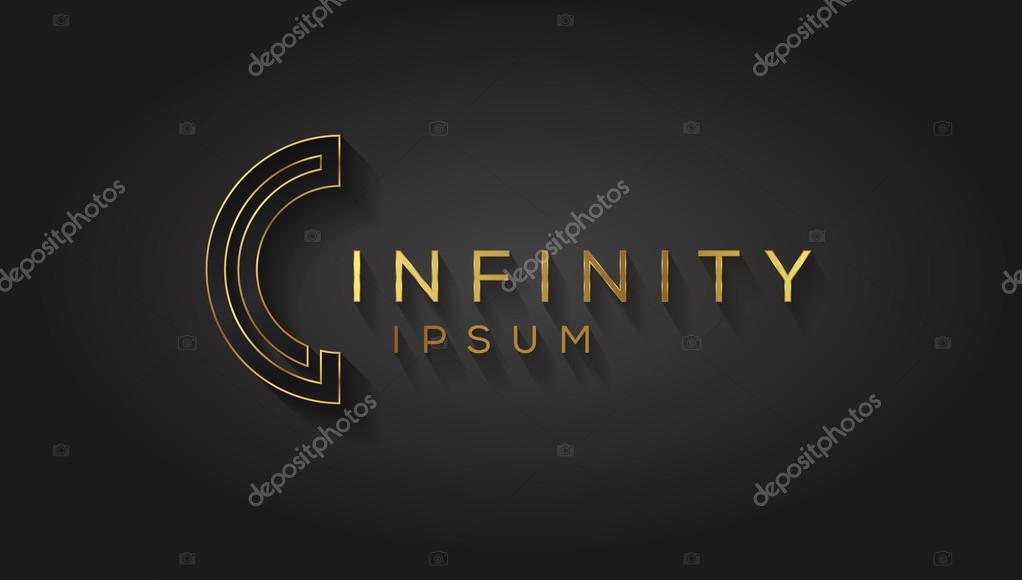 Elegant black and gold alphabet C letter logo. Vector illustration.