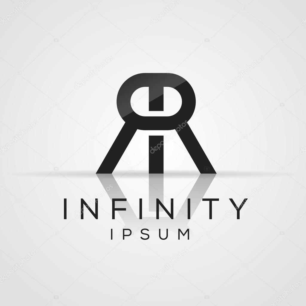 Elegant minimal letter symbol. Alphabet double R logo design.