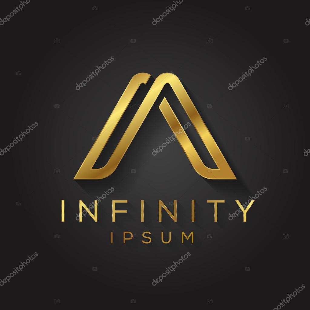 Elegant black and gold alphabet letter logo. Vector illustration.