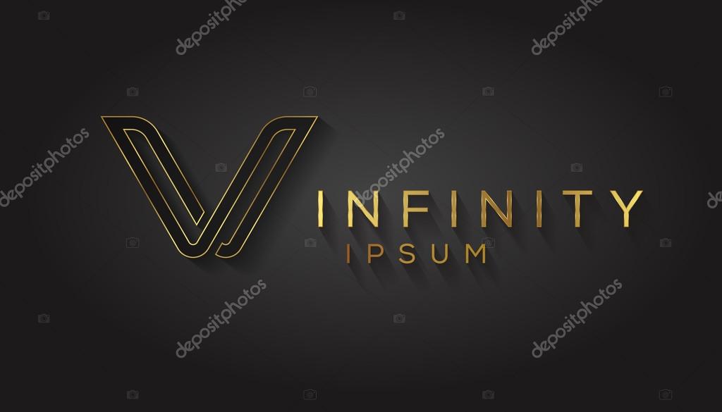 One line letter symbol. Vector illustration.