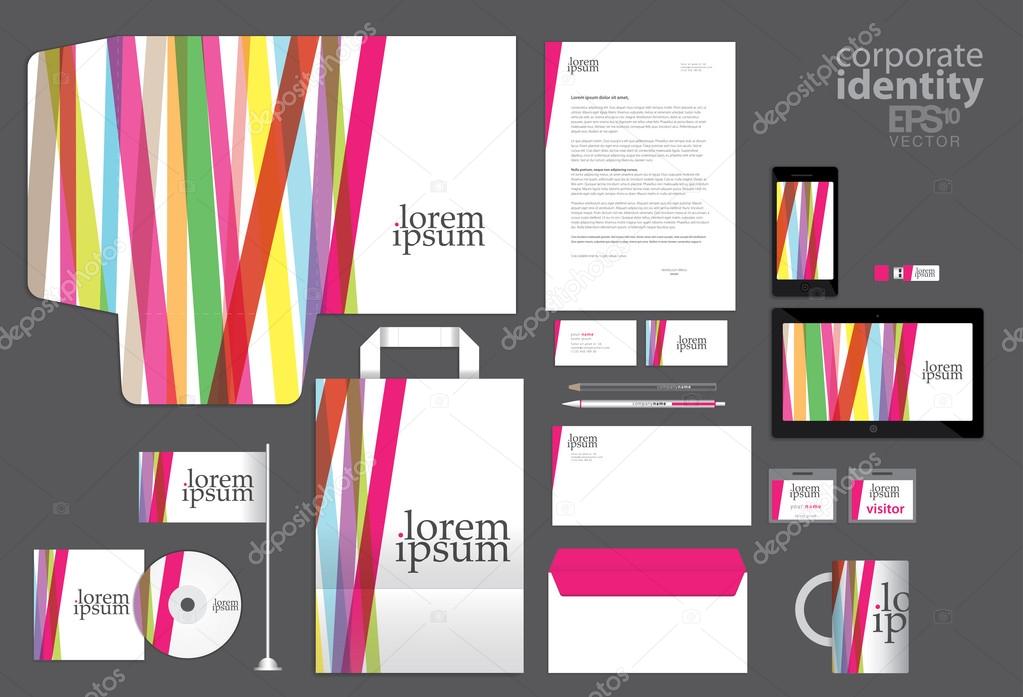 Color corporate identity template design