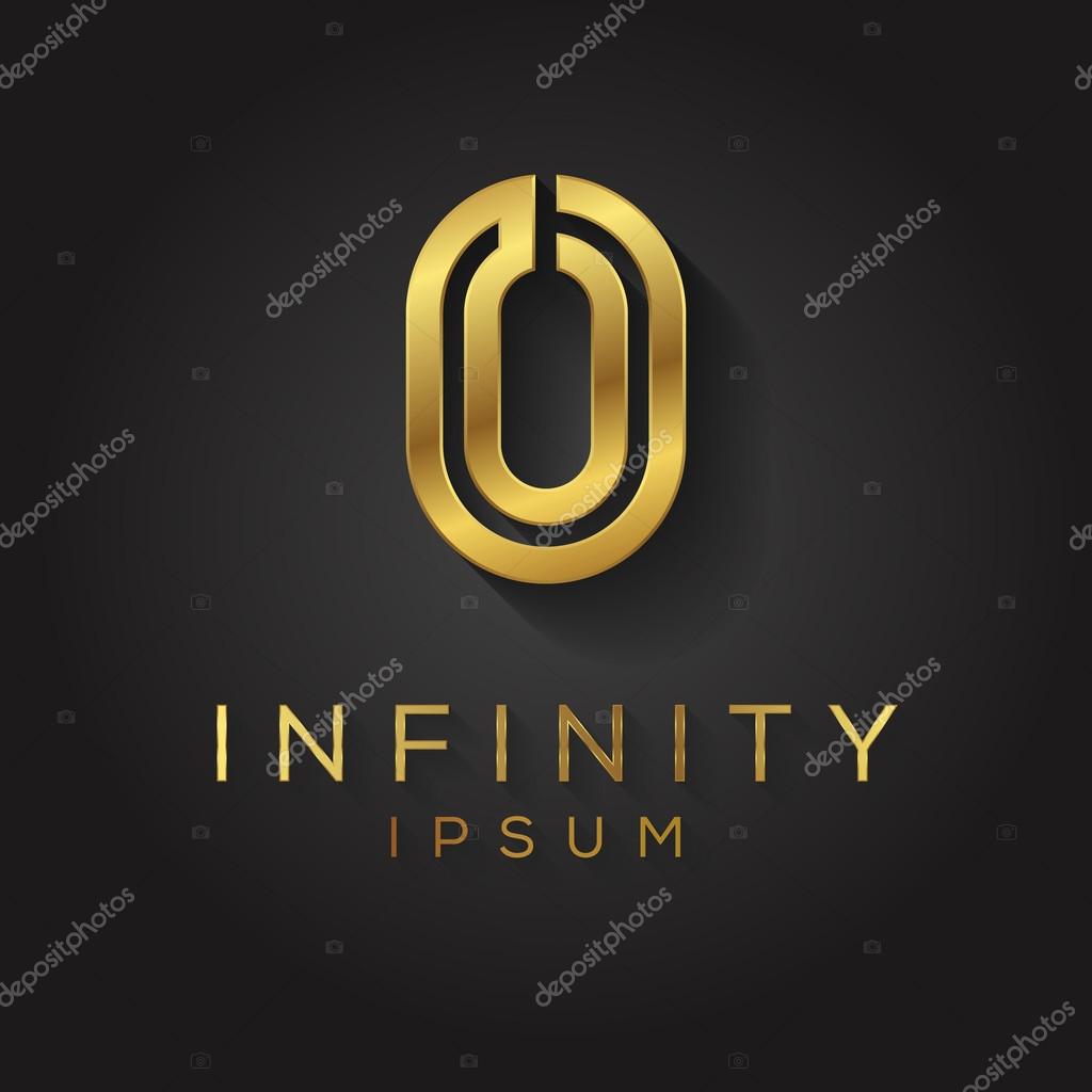 Elegant black and gold alphabet O letter logo. Vector illustration.
