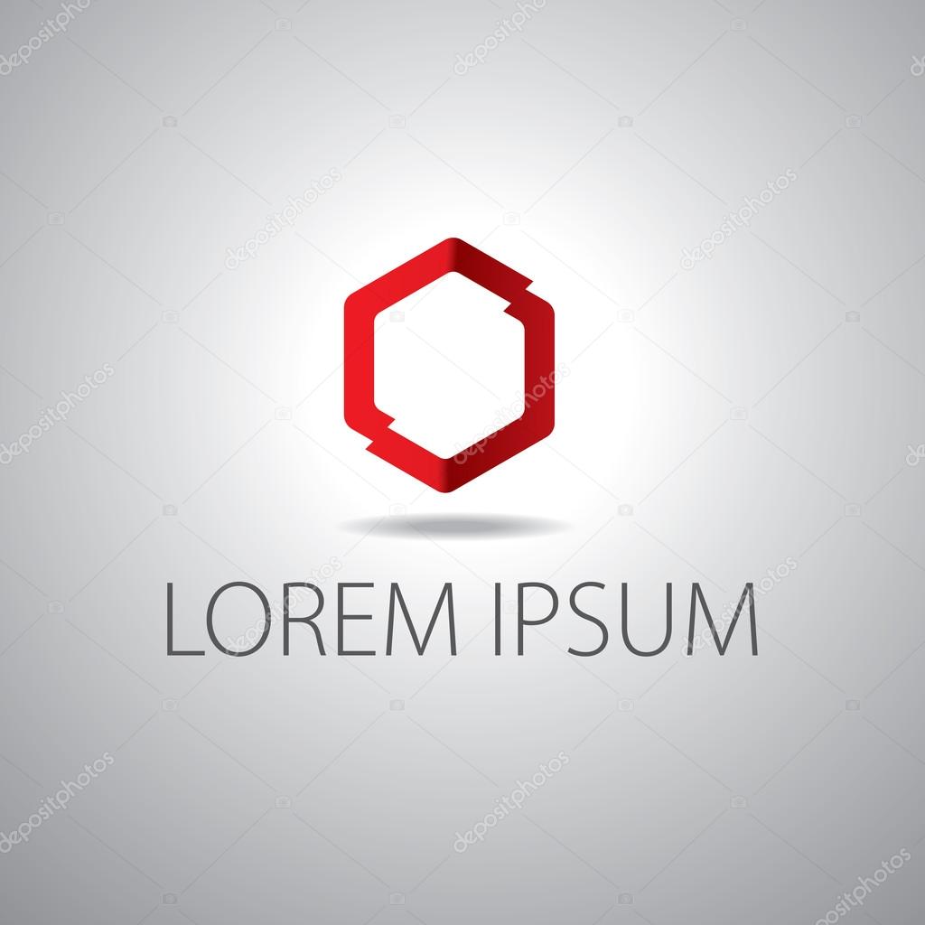 Clear minimal logo template. Corporate logo design. Creative rhombus vector.