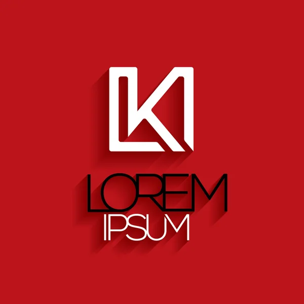 Symbolem logo písmeno K — Stockový vektor