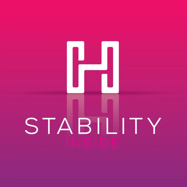 Alfabetet H Logotypdesign — Stock vektor