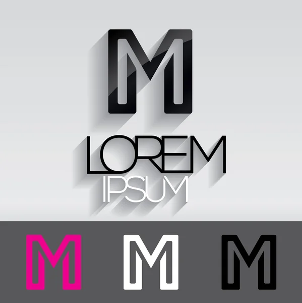 Alfabetet M Logotypdesign — Stock vektor
