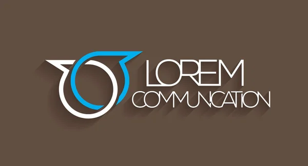 Design de logotipo de comunicação — Vetor de Stock